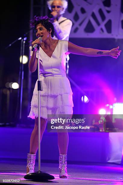 Malika Ayane performs on July 13, 2010 in Portofino, Italy.