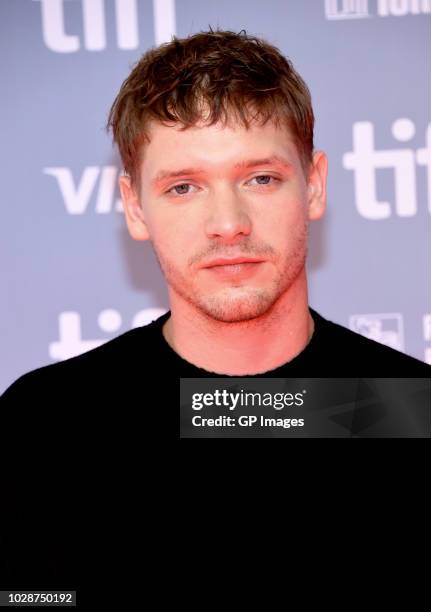 Billy Howle attends the "Outlaw King" press conference during 2018 Toronto International Film Festival at TIFF Bell Lightbox on September 7, 2018 in...