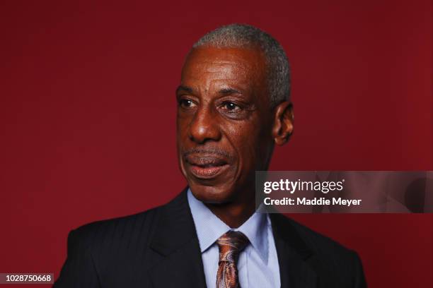 Charlie Scott poses for a portrait at the Naismith Memorial Basketball Hall of Fame on September 7, 2018 in Springfield, Massachusetts.