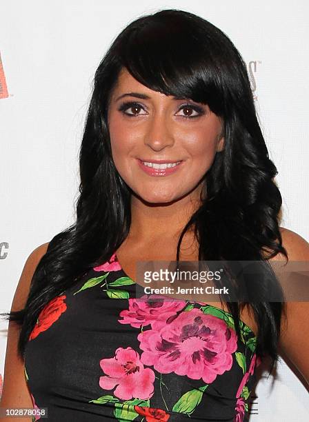 Angelina "Jolie" Pivarnick attends the "Jersey Shore" album release party at Marquee on July 13, 2010 in New York City.