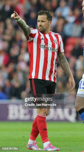 Chris Maguire of Sunderland during the Carabao Cup First Round between Sunderland and Sheffield Wednesday at Stadium of Light on August 16, 2018 in...