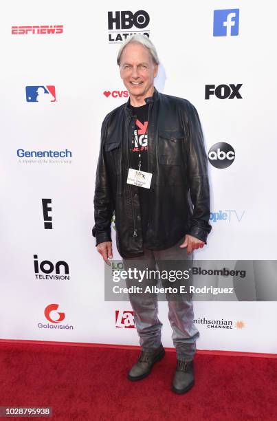 Mark Harmon attends the sixth biennial Stand Up To Cancer telecast at the Barkar Hangar on Friday, September 7, 2018 in Santa Monica, California.