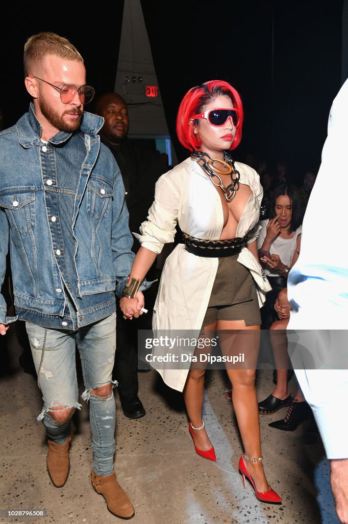 Frrontrow Nicki Minaj attends the Monse front row during New York Fashion Week ...