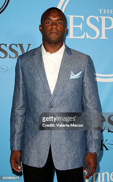 Athlete Myron Rolle arrives at the Fat Tuesday Pre-ESPYs Party at Boulevard3 on July 13, 2010 in Hollywood, California.