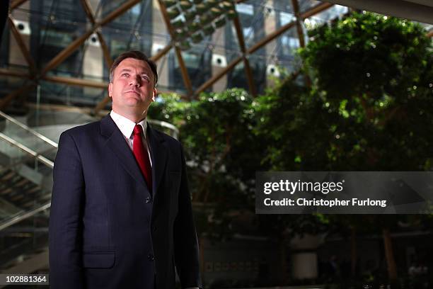 Labour Party leadership candidate Ed Balls poses for a portrait in Portcullis House, Westminster on June 15, 2010 in London, England. Ed Balls, David...