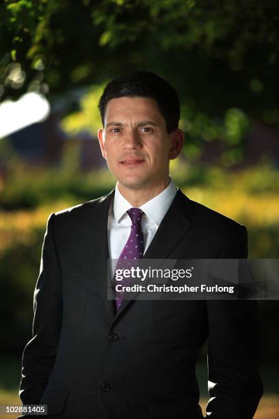 Labour Party leadership candidate David Miliband poses for a portrait on June 24, 2010 in Wirral, England. Ed Miliband, David Miliband, Ed Balls,...