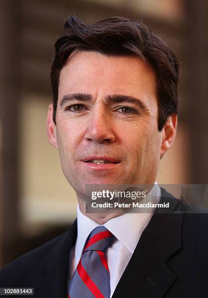 Labour Party leadership candidate Andy Burnham poses for a portrait in Portcullis House, Westminster on June 15, 2010 in London, England. Ed Balls,...