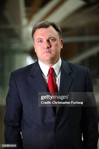 Labour Party leadership candidate Ed Balls poses for a portrait in Portcullis House, Westminster on June 15, 2010 in London, England. Ed Balls, David...