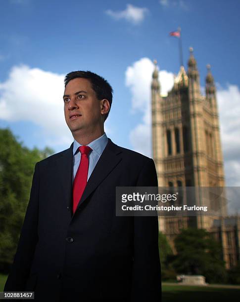 Labour Party leadership candidate Ed Miliband poses for a portrait in Westminster on June 14, 2010 in London, England. Ed Miliband, David Miliband,...