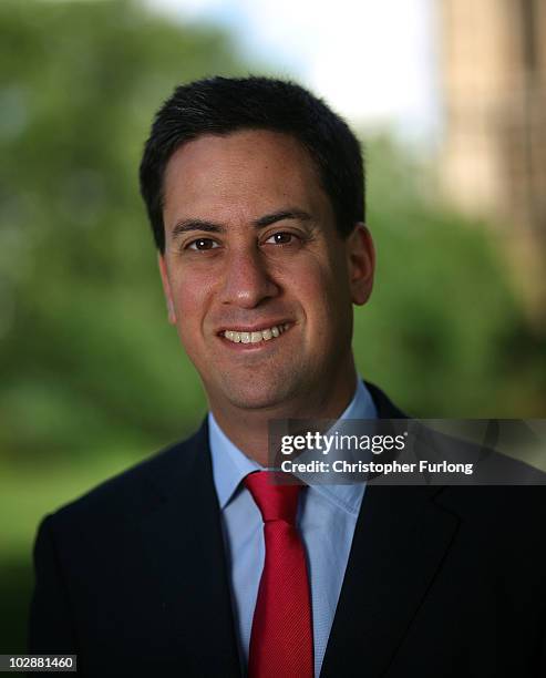 Labour Party leadership candidate Ed Miliband poses for a portrait in Westminster on June 14, 2010 in London, England. Ed Miliband, David Miliband,...