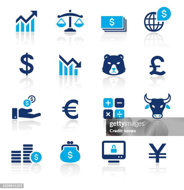 bank- und finanzwesen, die zwei farbige icons set - japanese currency stock-grafiken, -clipart, -cartoons und -symbole