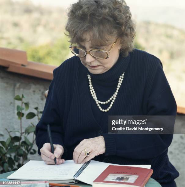 Scottish novelist Dame Muriel Spark , 28th July 1994.