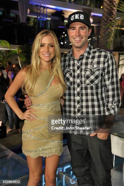 Kristin Cavallari and Brody Jenner attend MTV's "The Hills Live: A Hollywood Ending" Finale event held at The Roosevelt Hotel on July 13, 2010 in...