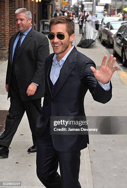 Jake Gyllenhaal visits "Late Show With David Letterman" at the Ed Sullivan Theater on May 24, 2010 in New York City.