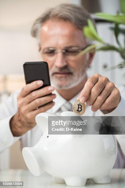 bitcoin - ico stock pictures, royalty-free photos & images