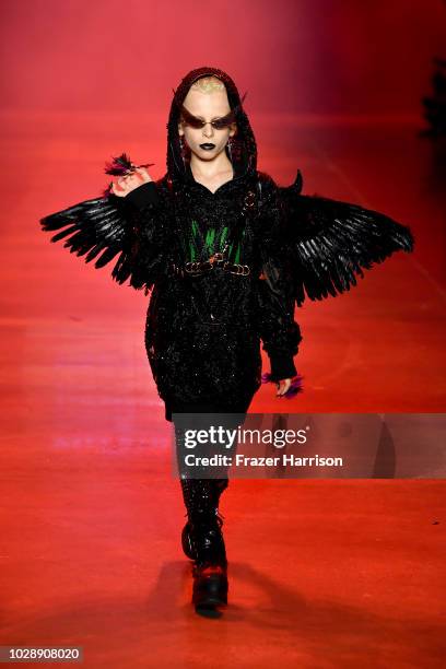 Desmond Napoles walks the runway at the Disney Villains x The Blonds NYFW Show during New York Fashion Week: The Shows at Gallery I at Spring Studios...