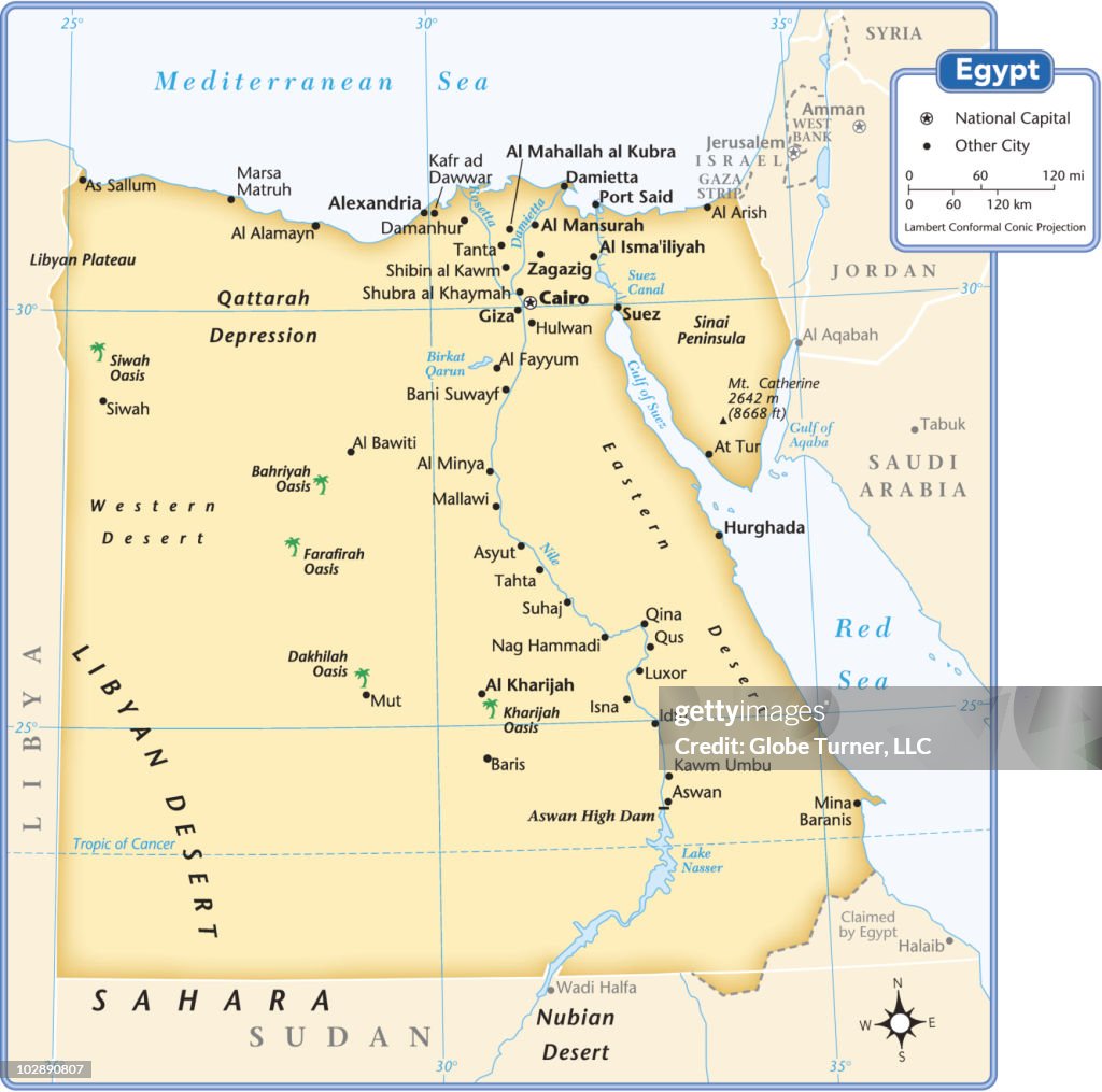 Egypt country map
