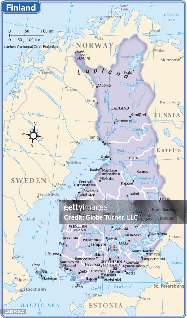 Finland country map