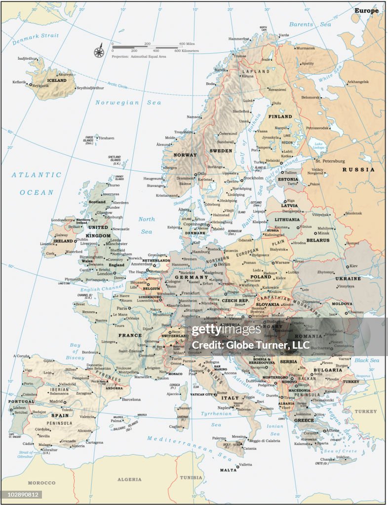 Europer Europe Continent Map High-Res Vector Graphic - Getty Images