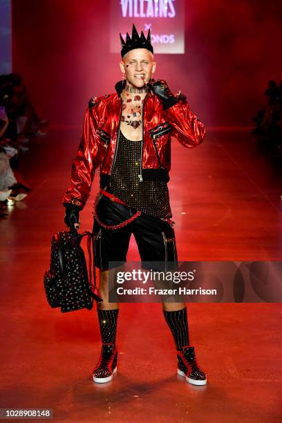 Austin Smith walks the runway at the Disney Villains x The Blonds NYFW Show during New York Fashion Week: The Shows at Gallery I at Spring Studios on...