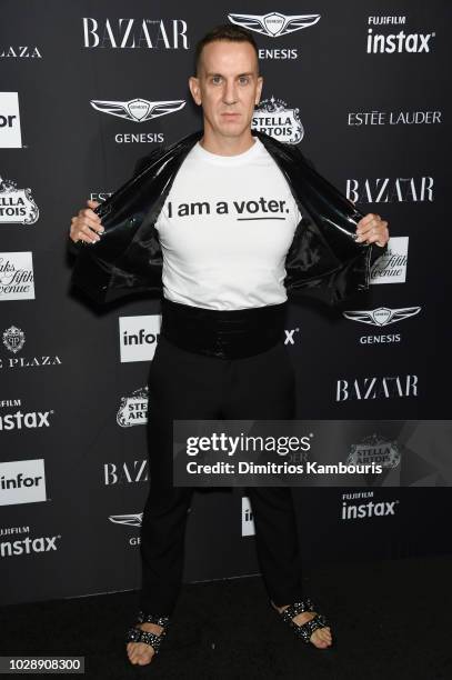 Jeremy Scott attends as Harper's BAZAAR Celebrates "ICONS By Carine Roitfeld" at the Plaza Hotel on September 7, 2018 in New York City.