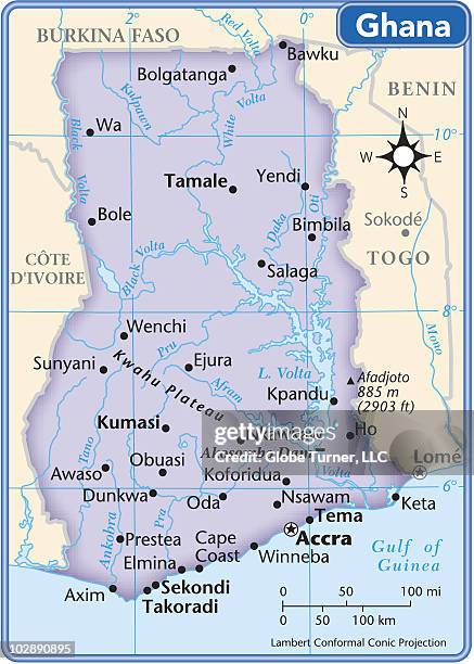 ghana country map - ghana stock illustrations