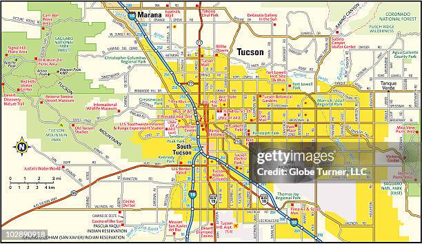 Tucson Arizona Area Map High Res Vector Graphic Getty Images Tucson Arizona Area Map 