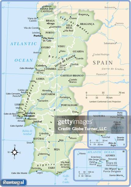 portugal country map - beigefügte karte stock-grafiken, -clipart, -cartoons und -symbole