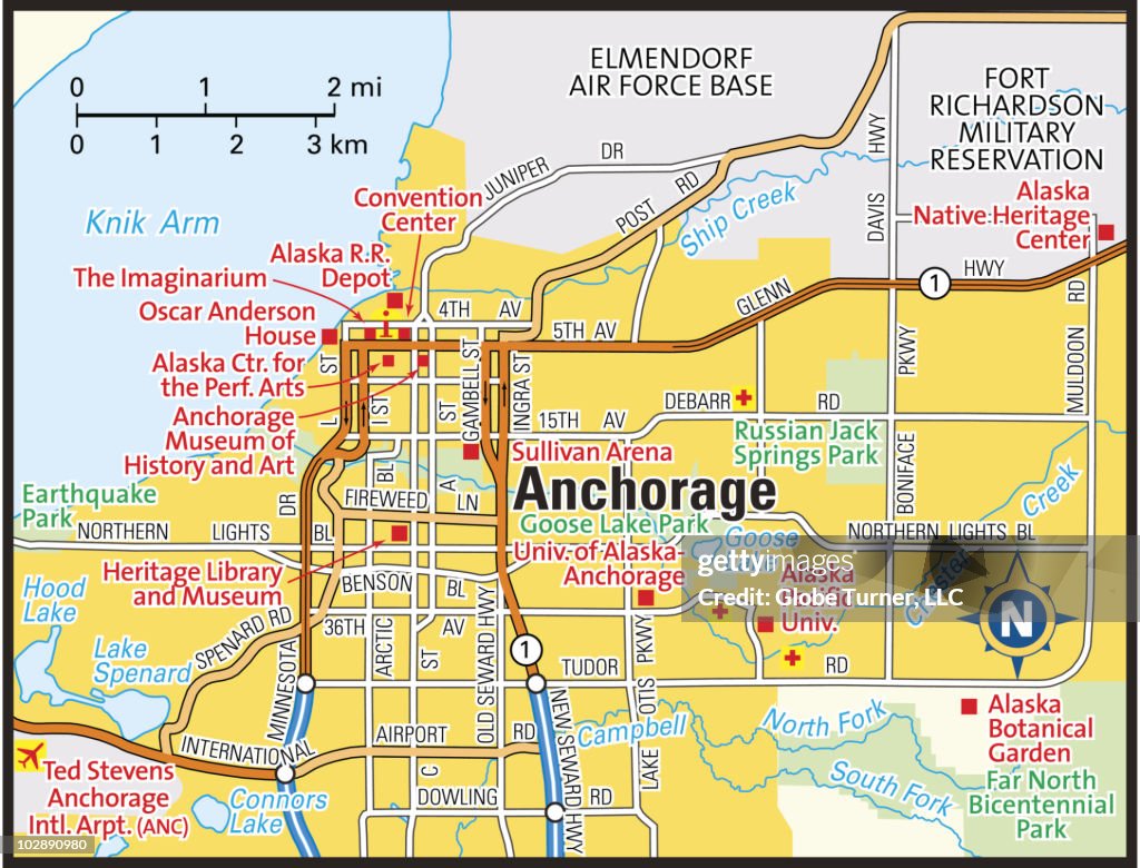 Anchorage, Alaska area map