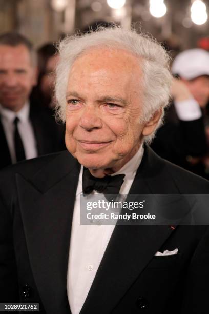 Designer Ralph Lauren walks the runway for Ralph Lauren fashion show at Ralph Lauren during New York Fashion Week at Bethesda Terrace on September 7,...