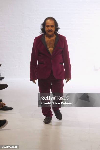 Ron Jeremy walks the runway at Athanasiu SS19 Collection during New York Fashion Week on September 7, 2018 in New York City.
