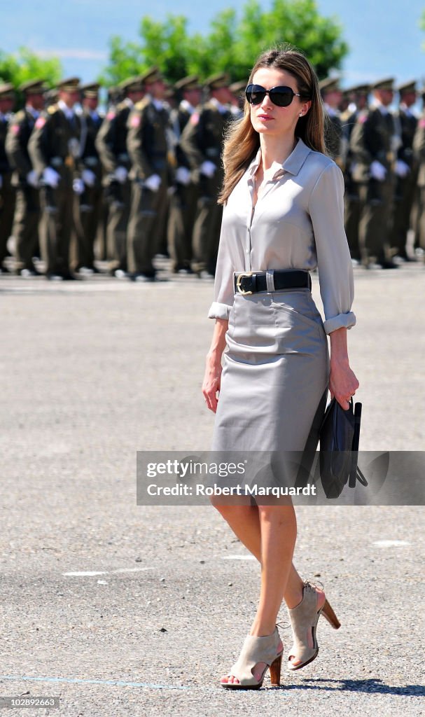 Spanish Royals Attend Graduation of Military Officer School in Talarn