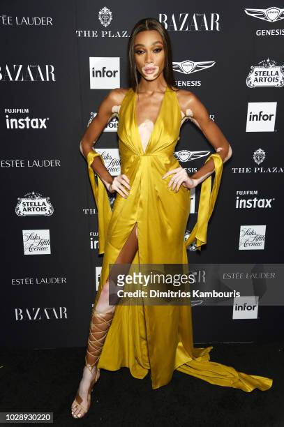 Winnie Harlow attends as Harper's BAZAAR Celebrates "ICONS By Carine Roitfeld" at the Plaza Hotel on September 7, 2018 in New York City.