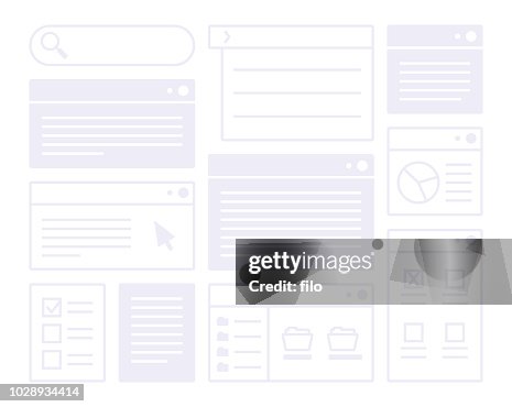 Computer Interface Labels Like File File System And User Interface Elements High-Res Vector Graphic - Getty ...