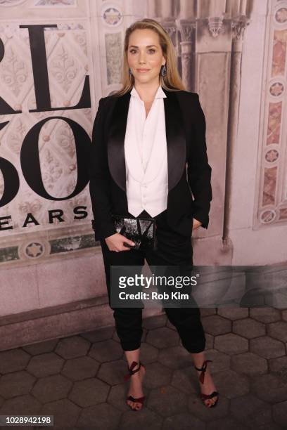 Elizabeth Berkley attends the Ralph Lauren fashion show during New York Fashion Week at Bethesda Terrace on September 7, 2018 in New York City.