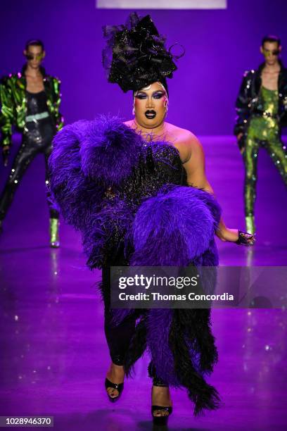 Patrick Starrr walks the runway during Disney Villains x The Blonds fashion show at Gallery I at Spring Studios on September 7, 2018 in New York City.