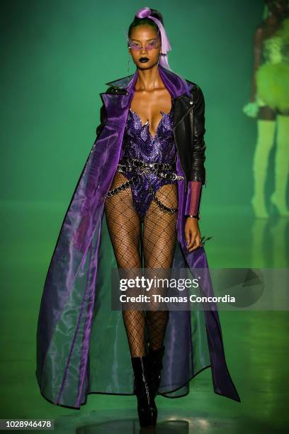 Model walks the runway during Disney Villains x The Blonds fashion show at Gallery I at Spring Studios on September 7, 2018 in New York City.
