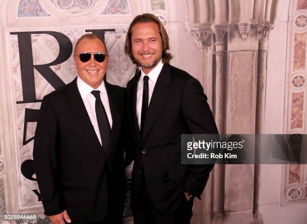 Michael Kors and Lance LePere attend the Ralph Lauren fashion show during New York Fashion Week at Bethesda Terrace on September 7, 2018 in New York...