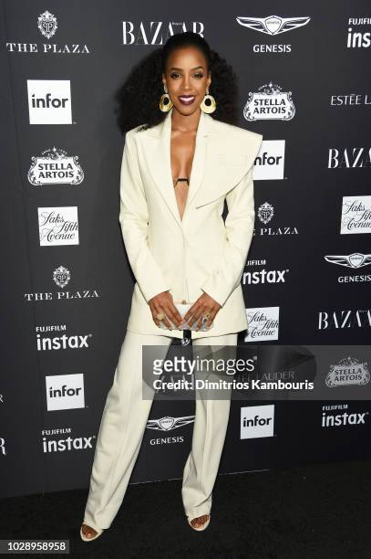 Kelly Rowland attends as Harper's BAZAAR Celebrates "ICONS By Carine Roitfeld" at the Plaza Hotel on September 7, 2018 in New York City.