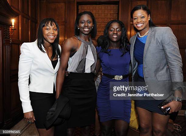 Cappie Pondexter and Essence Carson of the New York Liberty join Matee Ajavon of the Washington Mystics and Kia Vaughn of the Liberty as the former...