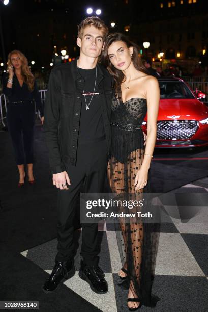 Presley Gerber and Charlotte D'Alessio as Harper's BAZAAR Celebrates "ICONS By Carine Roitfeld" at the Plaza Hotel on September 7, 2018 in New York...