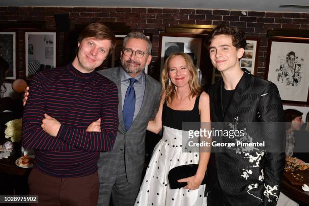 Felix Van Groeningen, Steve Carell, Amy RyanÊand Timothee Chalamet attend the "Beautiful Boy" Afterparty Hosted by Amazon Studios and Hugo Boss...