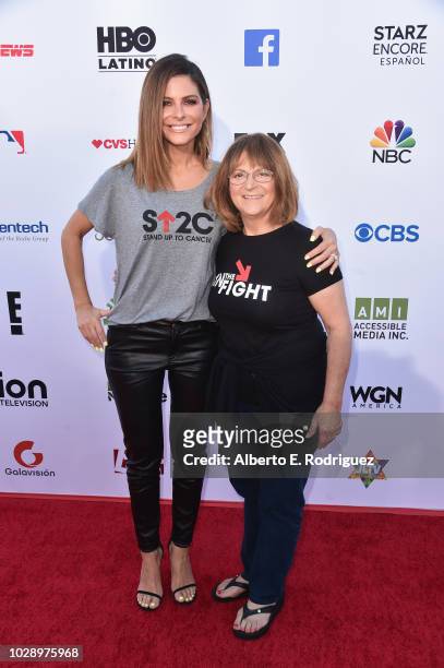Maria Menounos and guest attends the sixth biennial Stand Up To Cancer telecast at the Barkar Hangar on Friday, September 7, 2018 in Santa Monica,...