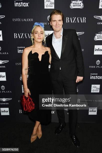 Jemima Kirke and Alex Cameron attends as Harper's BAZAAR Celebrates "ICONS By Carine Roitfeld" at the Plaza Hotel on September 7, 2018 in New York...