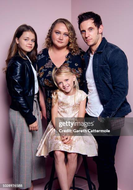 Actors Kylie Rogers, Danielle Macdonald, Colbi Gannett and Jamie Bell from the film 'Skin' pose for a portrait during the 2018 Toronto International...