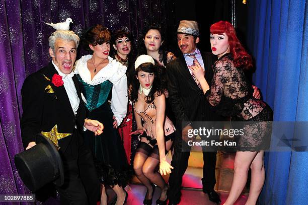 Magician Julien Maurel, burlesque artists Belle Marquise, Daisy de Paris, Canelle Doublekick , DJ/burlesque Party manager Chloe Van Paris, DJ Albert...