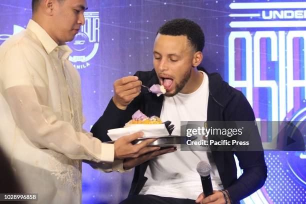 Superstar Stephen Curry visited Manila for the second time today, September 7. He once again dug into a bowl of his favorite Filipino delicacy,...