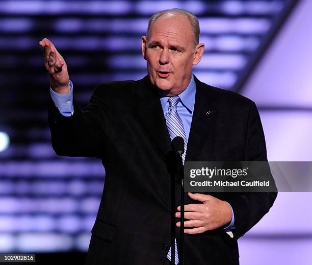 Head coach George Karl of the Denver Nuggets onstage during the 2010 ESPY Awards at Nokia Theatre L.A. Live on July 14, 2010 in Los Angeles,...