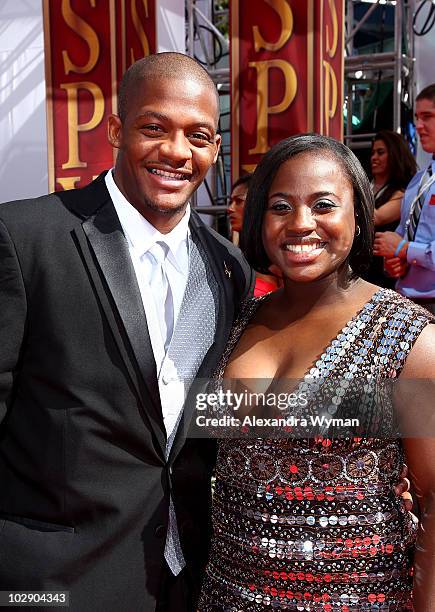 Basketball player Anthony Johnson and guest arrive at the 2010 ESPY Awards at Nokia Theatre L.A. Live on July 14, 2010 in Los Angeles, California.