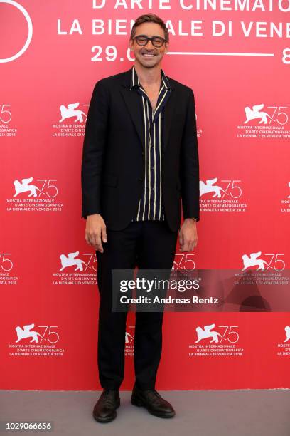 Lee Pace attends "Driven" photocall during the 75th Venice Film Festival at Sala Casino on September 8, 2018 in Venice, Italy.